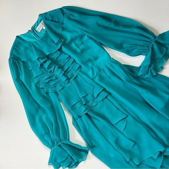 MIKAEL AGHAL Scoop Neck Midi Length Dress 0 - Picture 3 of 12